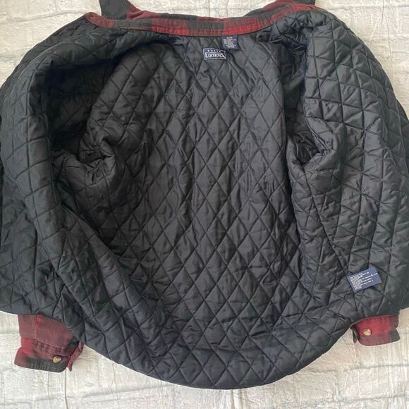 Basic Editions men XL 100% cotton button up midweight coat w/quilted lining - Picture 7 of 13